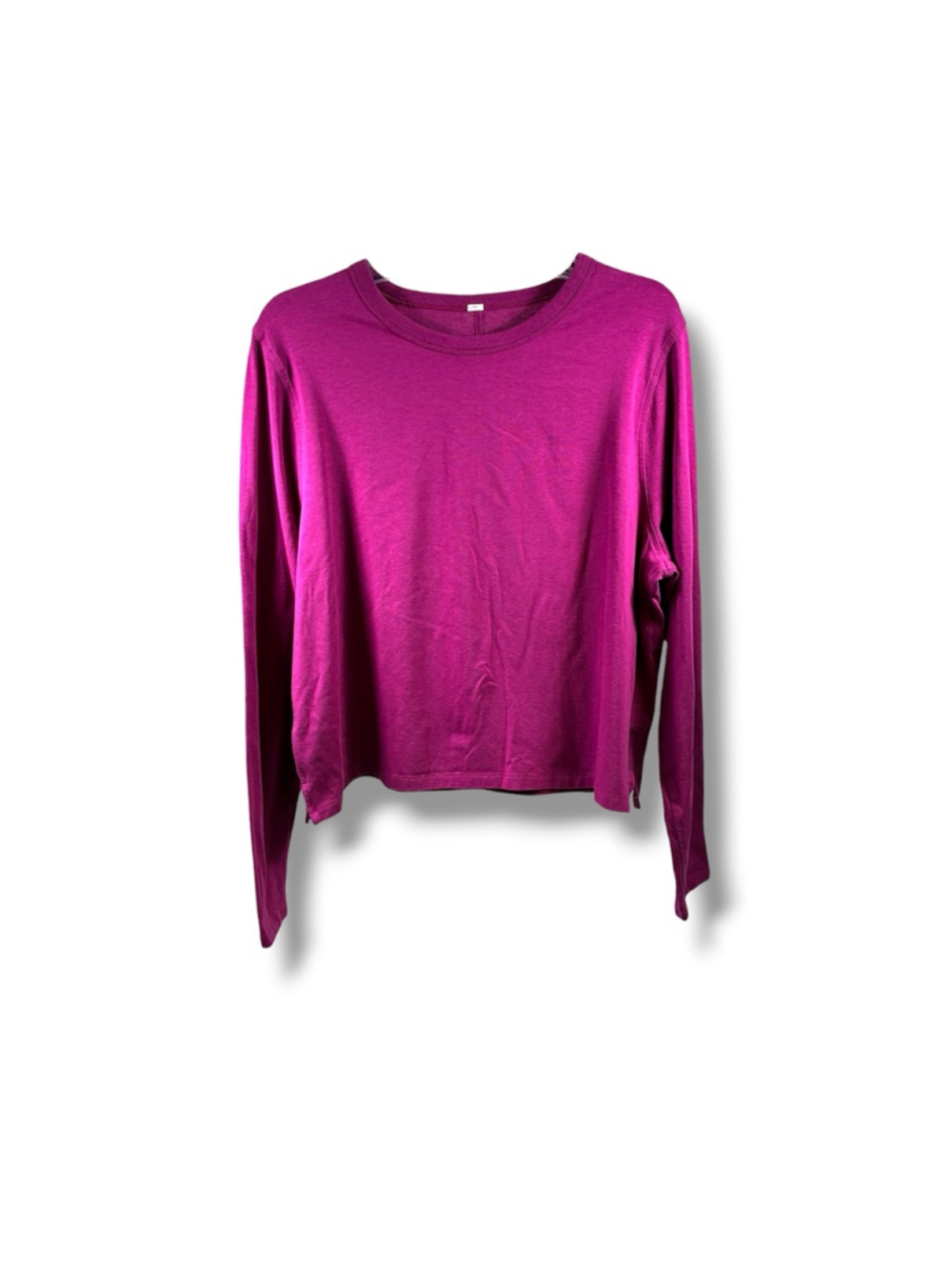 Lululemon Cropped Long Sleeve Top in Magenta Size L